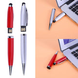 2 Pcs 3in1 USB 2.0 Flash U Disk Screen Stylus Pen Writing Ballpoint Pen 32GB