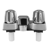 Maxbell Bathroom Faucet Simple Metal Double Tap Rustproof Basin Faucet for RV Shower Konb