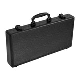 Maxbell Aluminum Carrying Case Black Briefcase Tool Box for Makeup Jewelry Valuables 44x22x6.4cm
