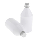 Maxbell Maxbell 2Pcs Plastic Bottle with Screw Tops Dropper Bottle for Liquids  White+Silver