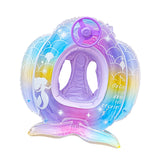 Maxbell Mermaid Pool Float Inflatable Swimming Ring for Vacation Beach Swimming Pool with Steering Wheel