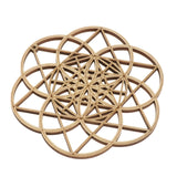 Maxbell 2pcs Flower of Life Sacred Geometry Wall Art Sculpture Grid Hanging