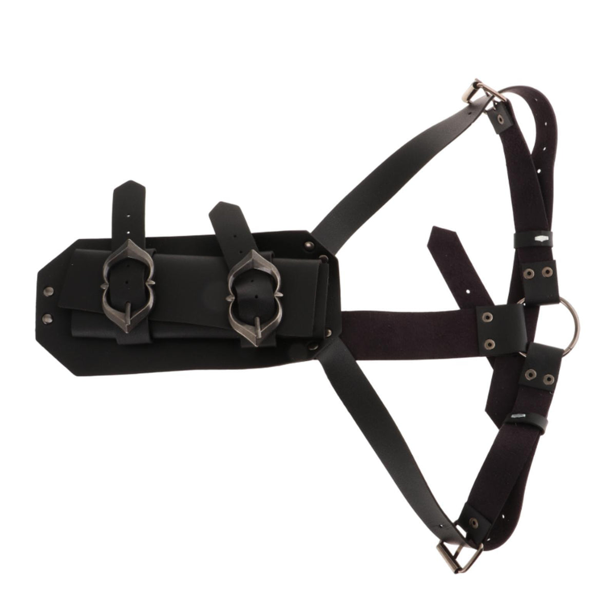 Maxbell Back Sword Frog Adjustable Shoulder Strap for Stage Show Halloween Disguises Black