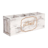Maxbell Wooden Cutlery Holder Flatware Organizer for Restaurant Counters Dining Room White