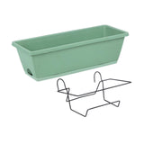 Maxbell Balcony Planter Outside Yard Decoration Hanging Flower Pot for Railing/fence Light Green