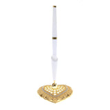 Maxbell Wedding Party Guest Book Signing Pen w/ Golden Heart Pen Holder Table Decor - Aladdin Shoppers