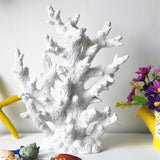 Maxbell Artificial Coral Plant Fish Tank Decor Aquarium Reef Ornament Underwater White
