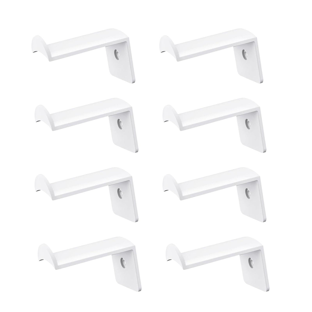 Maxbell 8x Hat Hooks for Wall Modern Baseball Cap Racks for Bedroom Household Office White