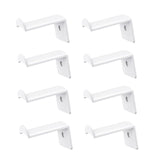 Maxbell 8x Hat Hooks for Wall Modern Baseball Cap Racks for Bedroom Household Office White