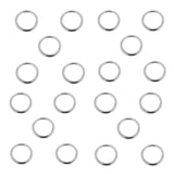Maxbell 20 Pieces 2-Size Smooth Welded Polished Boat Marine Stainless Steel O Ring