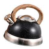Maxbell Whistling Kettle Anti Scald Cookware Stainless Steel for Outdoor Fishing BBQ Black