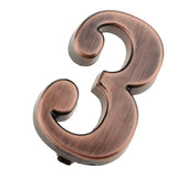 Maxbell 6x ABS Plastic House Door Number Sign Plaque DIY Digit Number 0 to 9 Number