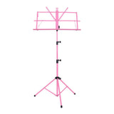Maxbell High Quality Metal Folding Sheet Music Stand Holder Tripod Foldable Pink