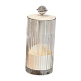 Maxbell Makeup Brush Holder Automatic Lifting Transparent for Countertop Office Dorm Silver and White