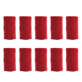 Maxbell Maxbell 10 Pieces Sports Elastic Finger Brace Splint Sleeves Support Protector Red