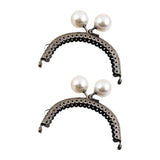 Maxbell 2 Pieces Kiss Lock Frame Retro Purse Clasp Frame for Wallet Fabrics Bag 8.5cm