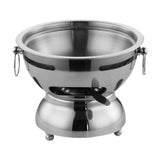 Maxbell Mini Hot Pot Traditional Chinese Hot Pot for Kitchen Countertop Home Camping M silver