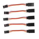 Maxbell 5pcs Male to Female Servo Extension Lead Cable 3 Pin Futaba JR Connector 50mm - Aladdin Shoppers