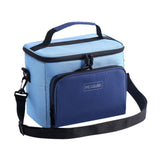 Maxbell Insulated Lunch Bag Oxford Cloth Reusable Organizer for Camping Fishing Work Blue