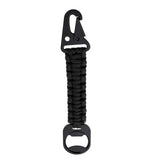 Maxbell Maxbell Paracord Carabiner Survival Keychain for Hiking, Camping, Hunting, Fishing Black