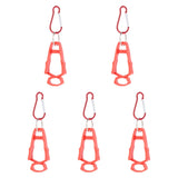 Maxbell 5x Outdoor Glove Clip Keeper Outdoor Anti Drop Clip for Outdoor Construction Red