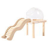 Maxbell Hamster Sand Bath Container with Wooden Ladder for Pet Supplies Gerbils Mice L