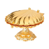 Maxbell Seashell Fruit Bowl Portable Zinc Alloy Display for Living Room Parties Nuts 30cmx35cmx21cm