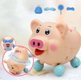 Electric Dancing Piglet Toy w/ Sound and Lights Kids Toddler Gift  Blue