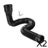 Maxbell 2xRain Gutter Downspout Extension 18.5-59inch Diverter for Rainwater Drainage