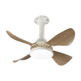Maxbell Ceiling Fan with Light Mute Pendant Light for Kitchen Living Room Restaurant Wood Colors Blades