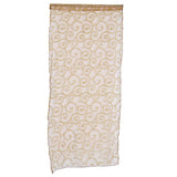 Maxbell Flocking Sheer Curtain Panel Window Balcony Tulle Panel Coffee