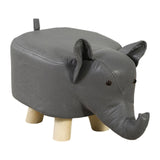 Maxbell Small Elephant Stool Doorstep Shoe Changing Stool for Hallway Patio Bathroom Gray