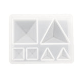 Maxbell 2 Pieces Geometric Silicone Pendant Mold DIY Jewelry Resin Craft Mould Tools