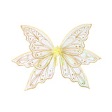 Maxbell Butterfly Wings for Women Gliiter Carnival Theme Party Butterfly Fairy Wings L Gold