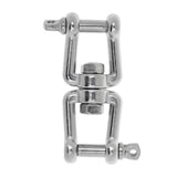 Maxbell 2Pcs 304 Marine Grade Stainless Steel Chain Anchor Swivel Jaw M8 M10