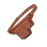 Maxbell Women Waist Bag Hiking Casual Purse Versatile Vintage Design Stylish Hip Bag Brown