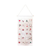 Christmas Advent Calendar Hanging Storage Bag for Office Bedroom Living Room