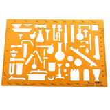 Maxbell 2PCS Plastic Drawing Tools Multipurpose Mathematics Stencil Template Ruler