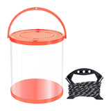 Maxbell Collapsible Bucket Water Container with Rope Hiking Camping Fish Lure Bucket Orange 7L 21x22cm