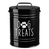 Maxbell Dog Food Storage Container Portable Sealing Sturdy Metal Handle 54oz Pet Jar black