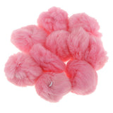 Maxbell 30Set  Faux Fur Pom Pom Ball Keychain for DIY Hat Bag Hair Accessories