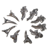 Maxbell Maxbell 10 Piece Cute Acrylic Bow Hair Barrettes Clips Hairpins for Girls Gray