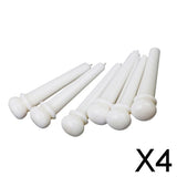 Maxbell 4xCattle Bone Endpin Bridge End Pin for Acoustic Guitar 6pcs White