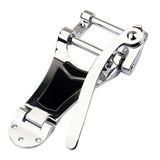 Maxbell 6 Strings Guitar Tailpiece Bridge for Jazz Acoustic Guitar Bass Parts Argent