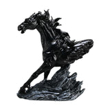 Horse Running Statue Art Tabletop for Decorative Indoor Businesses black