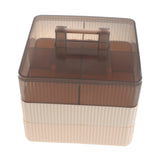 Maxbell Divided Serving Tray with Lid Dustproof for Chinese New Year Wedding Kitchen Cream 3 layer