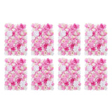 Maxbell 8 Pieces Artificial Flower Wall Panels Wedding Venue Decor Hot Pink