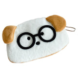Maxbell Plush Pencil Case Stationery Supplies Makeup Pouch for Teens Children Office Brown Ear Dog