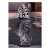 Maxbell 2 Set Cat Tiger Lion DIY 5D Diamond Painting Embroidery Cross Stitch Kit
