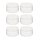 Maxbell 12 Holes Circular Acrylic Vases Decorative Vases for Office Bookshelf Indoor 6 Pieces